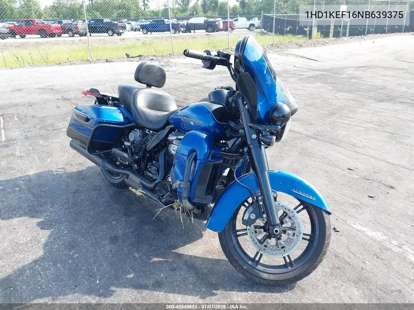 2022 Harley-Davidson Flhtk VIN: 1HD1KEF16NB639375 Lot: 45549653