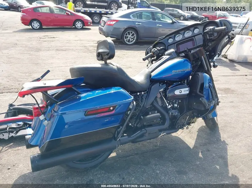 2022 Harley-Davidson Flhtk VIN: 1HD1KEF16NB639375 Lot: 45549653