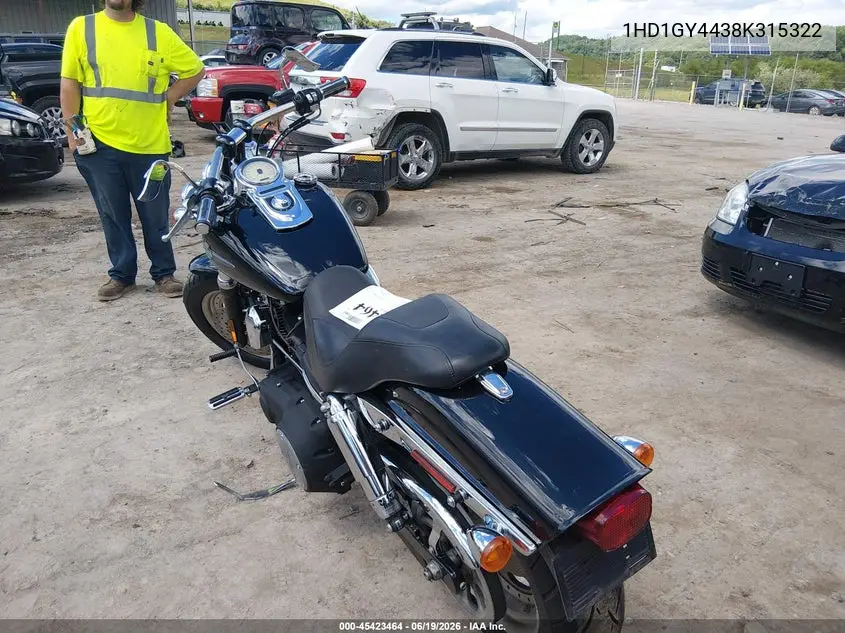 2008 Harley-Davidson Fxdf VIN: 1HD1GY4438K315322 Lot: 45423464