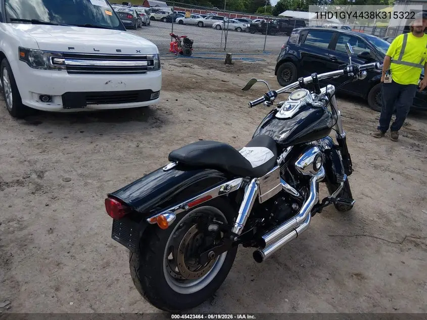 2008 Harley-Davidson Fxdf VIN: 1HD1GY4438K315322 Lot: 45423464