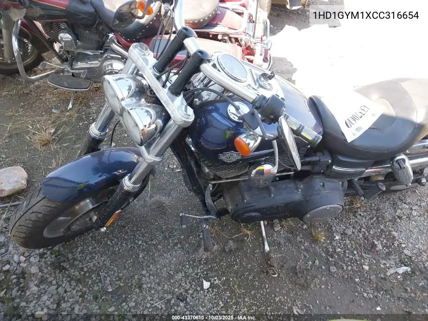 2012 Harley-Davidson Fxdf Dyna Fat Bob VIN: 1HD1GYM1XCC316654 Lot: 43370610