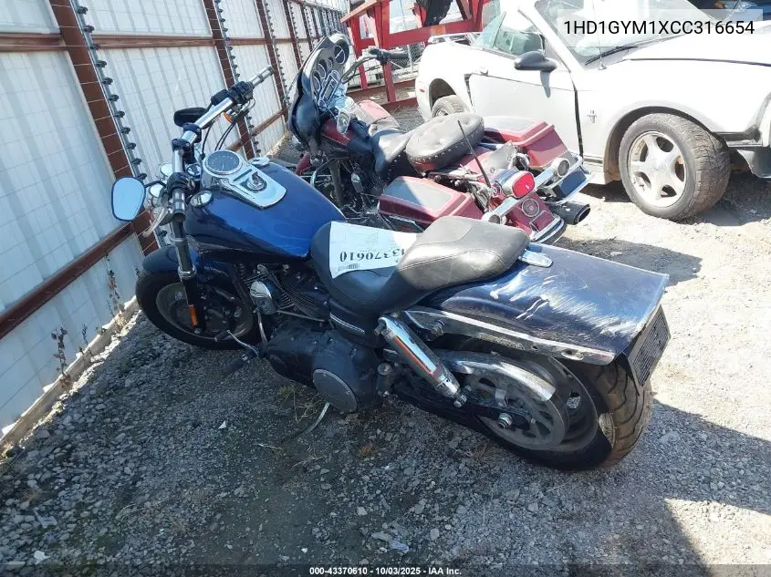 2012 Harley-Davidson Fxdf Dyna Fat Bob VIN: 1HD1GYM1XCC316654 Lot: 43370610