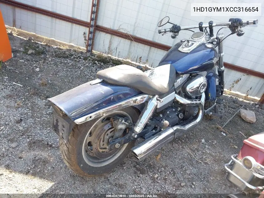 2012 Harley-Davidson Fxdf Dyna Fat Bob VIN: 1HD1GYM1XCC316654 Lot: 43370610