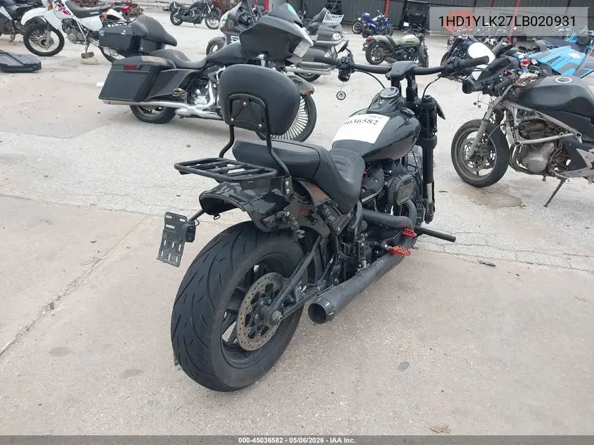 2020 Harley-Davidson Fxfbs VIN: 1HD1YLK27LB020931 Lot: 45036582