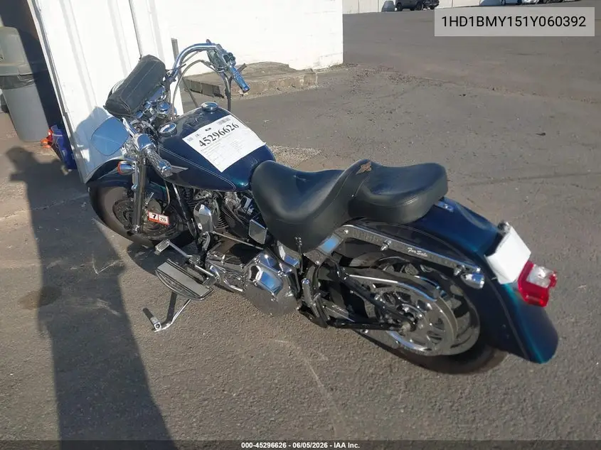 2001 Harley-Davidson Flstf VIN: 1HD1BMY151Y060392 Lot: 45296626