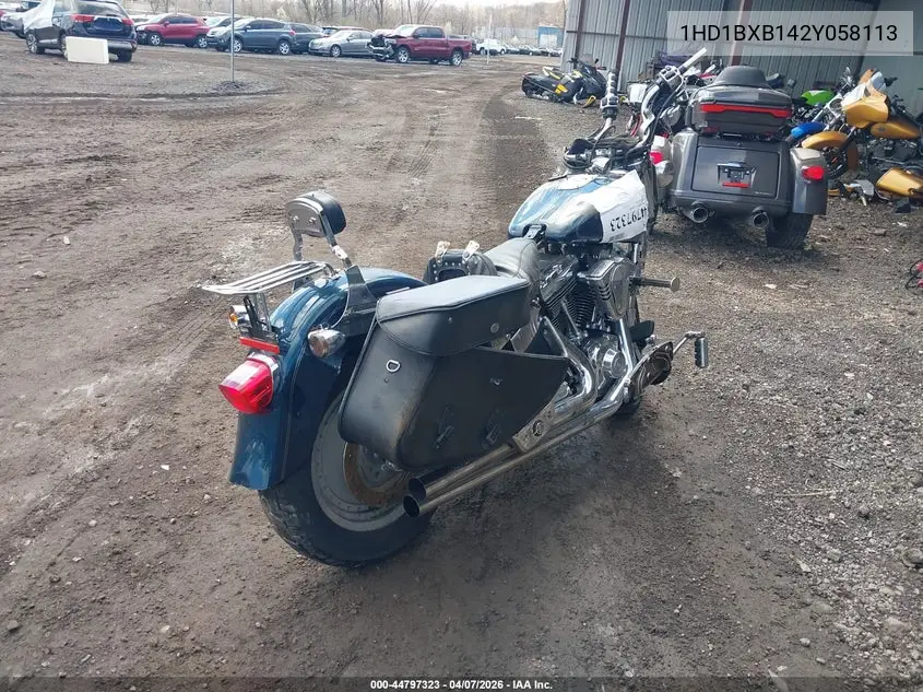 2002 Harley-Davidson Flstfi VIN: 1HD1BXB142Y058113 Lot: 44797323