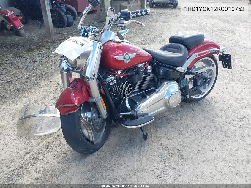 2019 Harley-Davidson Flfbs VIN: 1HD1YGK12KC010752 Lot: 45074628