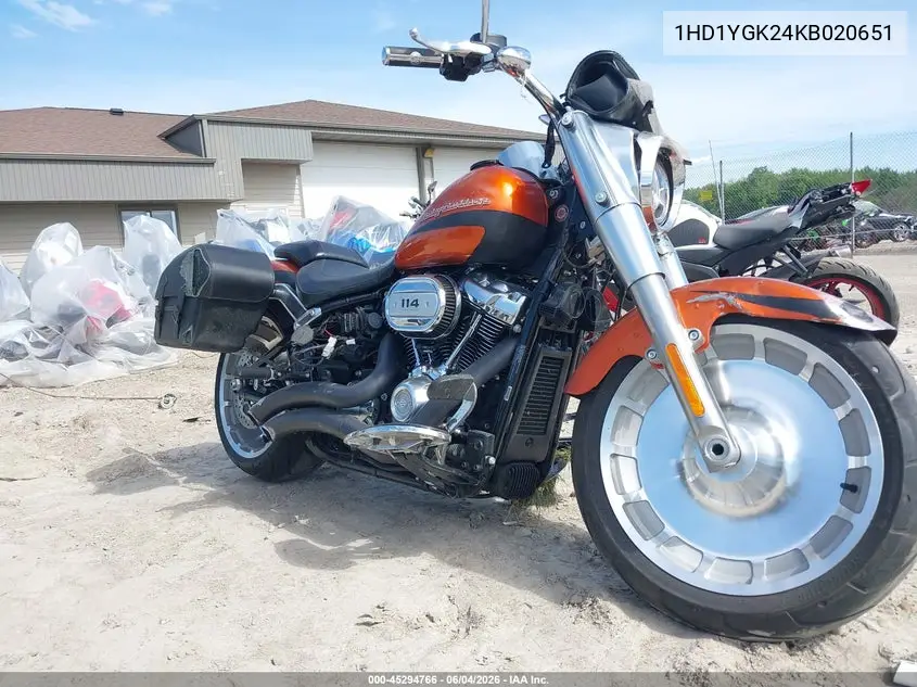2019 Harley-Davidson Flfbs VIN: 1HD1YGK24KB020651 Lot: 45294766