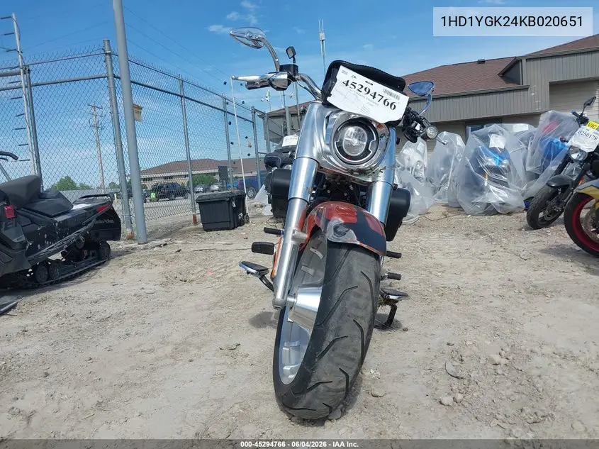 2019 Harley-Davidson Flfbs VIN: 1HD1YGK24KB020651 Lot: 45294766
