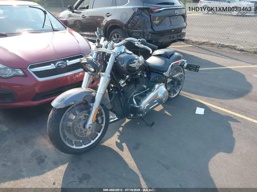 2021 Harley-Davidson Flfbs VIN: 1HD1YGK1XMB033463 Lot: 45532812