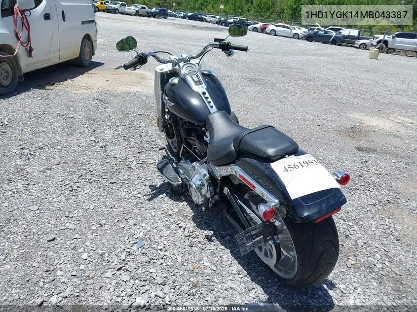 2021 Harley-Davidson Flfbs VIN: 1HD1YGK14MB043387 Lot: 45619536