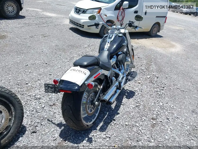 2021 Harley-Davidson Flfbs VIN: 1HD1YGK14MB043387 Lot: 45619536