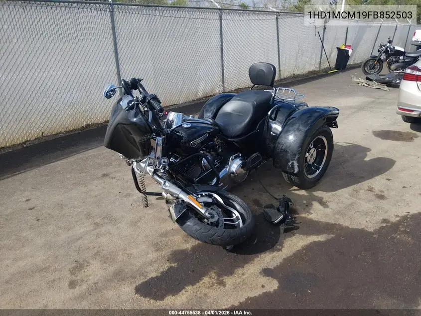 2015 Harley-Davidson Flrt Free Wheeler VIN: 1HD1MCM19FB852503 Lot: 44755538