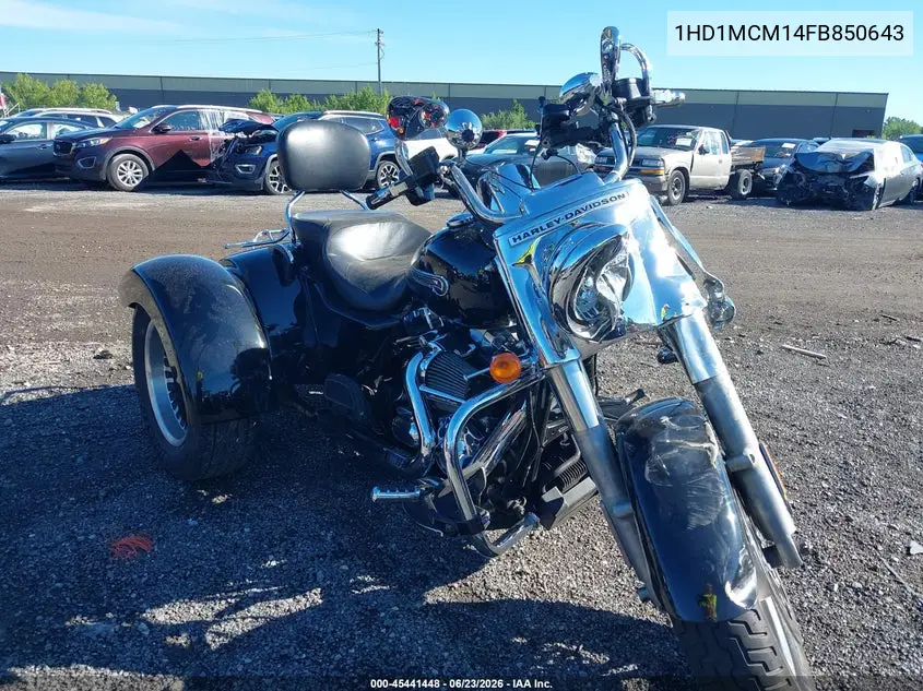 2015 Harley-Davidson Flrt Free Wheeler VIN: 1HD1MCM14FB850643 Lot: 45441448