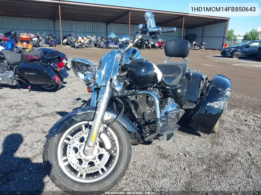 2015 Harley-Davidson Flrt Free Wheeler VIN: 1HD1MCM14FB850643 Lot: 45441448
