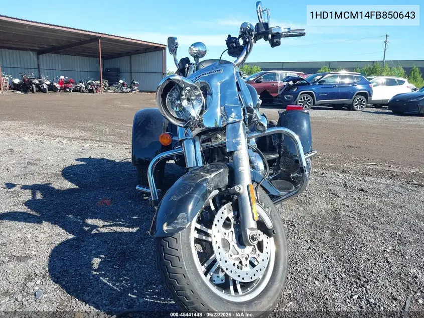 2015 Harley-Davidson Flrt Free Wheeler VIN: 1HD1MCM14FB850643 Lot: 45441448