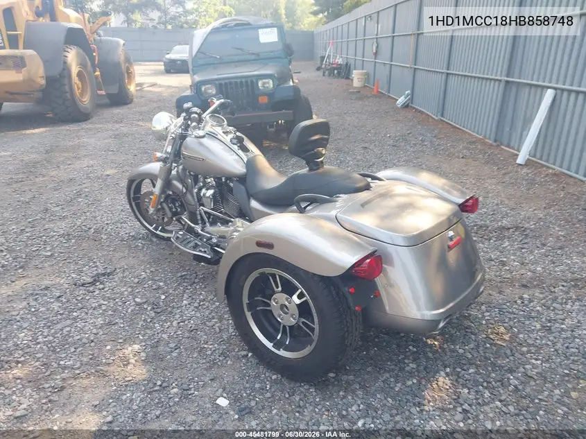 2017 Harley-Davidson Flrt Free Wheeler VIN: 1HD1MCC18HB858748 Lot: 45481799