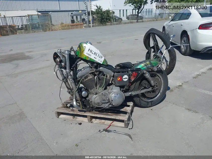 1999 Harley-Davidson Xl883 C VIN: 1HD4CJM32XK118700 Lot: 45138784