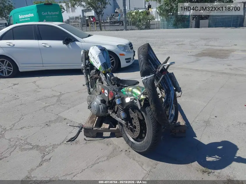 1999 Harley-Davidson Xl883 C VIN: 1HD4CJM32XK118700 Lot: 45138784