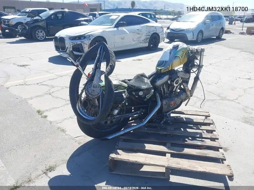 1999 Harley-Davidson Xl883 C VIN: 1HD4CJM32XK118700 Lot: 45138784