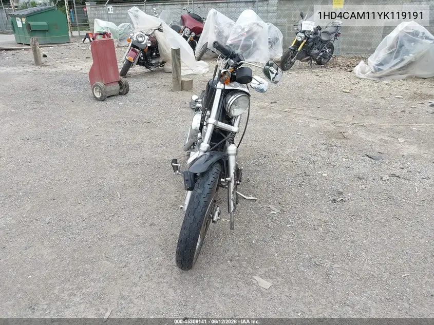 2000 Harley-Davidson Xl883 VIN: 1HD4CAM11YK119191 Lot: 45308141