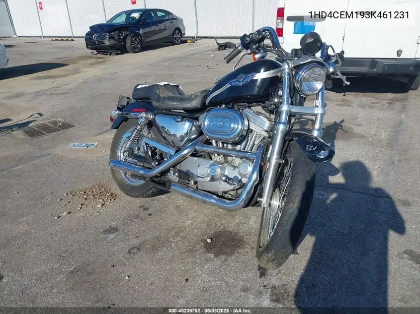 2003 Harley-Davidson Xl883 Hugger VIN: 1HD4CEM193K461231 Lot: 45239752
