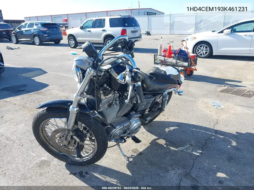 2003 Harley-Davidson Xl883 Hugger VIN: 1HD4CEM193K461231 Lot: 45239752