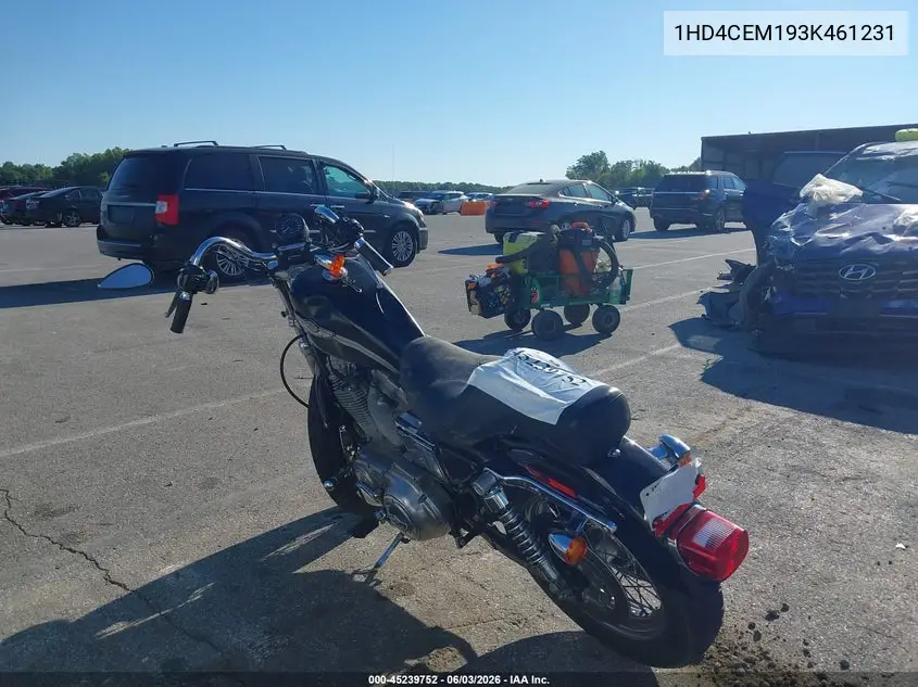 2003 Harley-Davidson Xl883 Hugger VIN: 1HD4CEM193K461231 Lot: 45239752