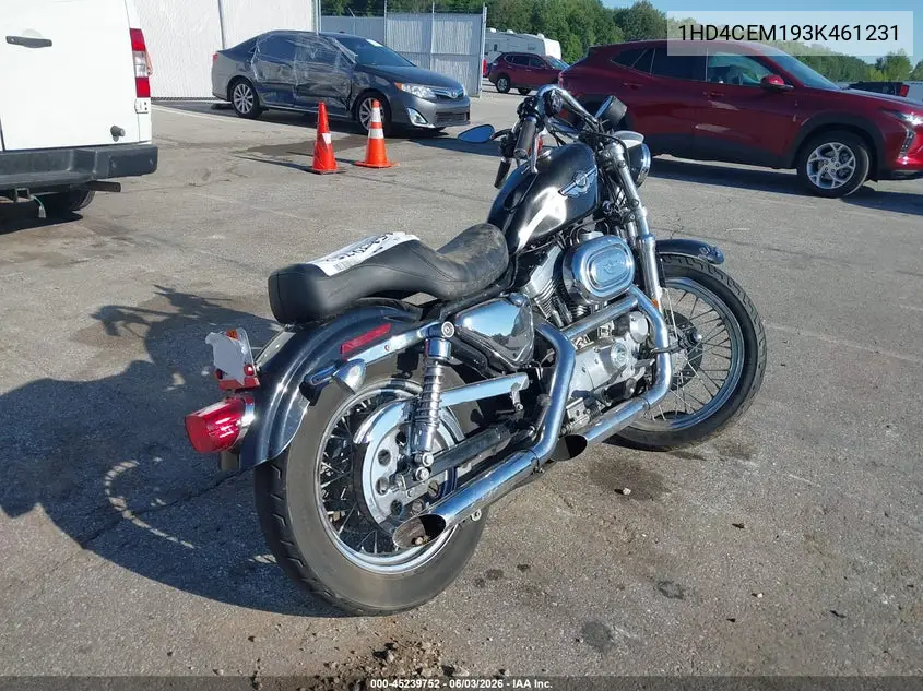 2003 Harley-Davidson Xl883 Hugger VIN: 1HD4CEM193K461231 Lot: 45239752