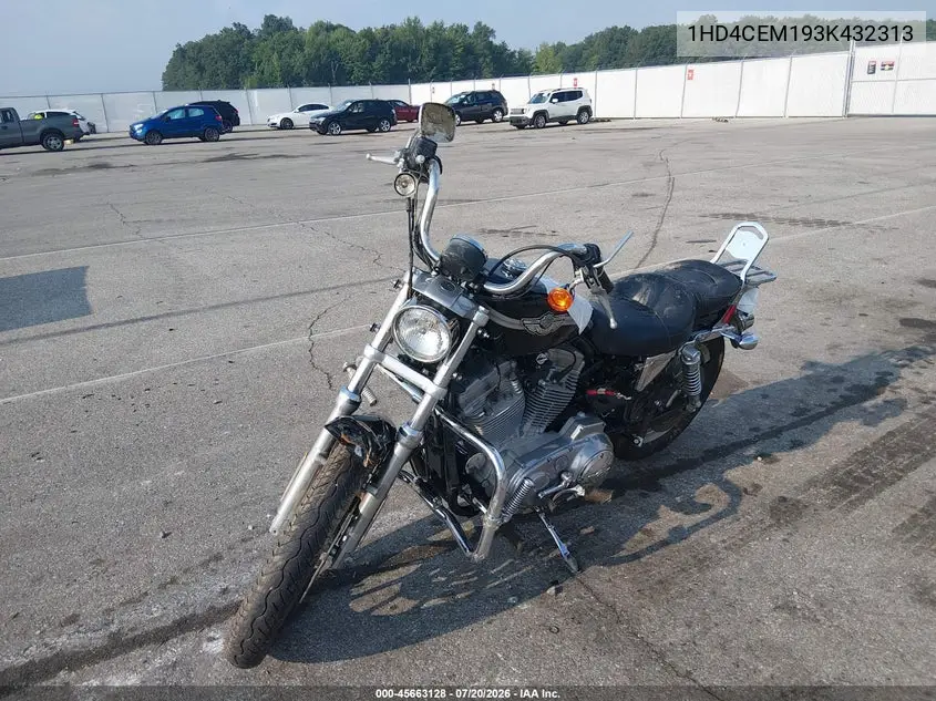 2003 Harley-Davidson Xl883 Hugger VIN: 1HD4CEM193K432313 Lot: 45663128