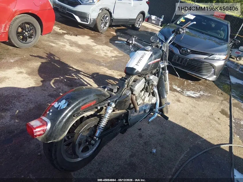 2006 Harley-Davidson Xl883 L VIN: 1HD4CMM196K450406 Lot: 45084664
