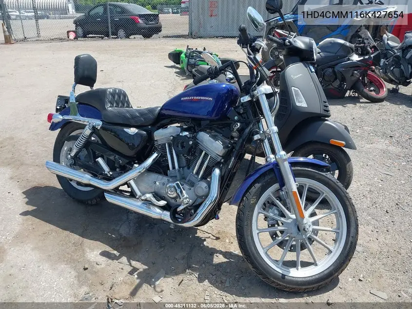 2006 Harley-Davidson Xl883 L VIN: 1HD4CMM116K427654 Lot: 45311132