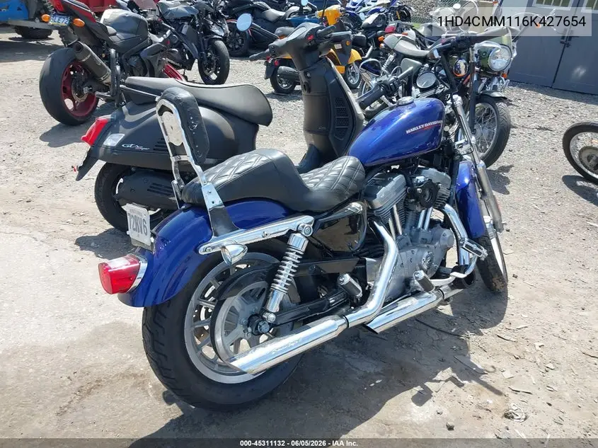 2006 Harley-Davidson Xl883 L VIN: 1HD4CMM116K427654 Lot: 45311132
