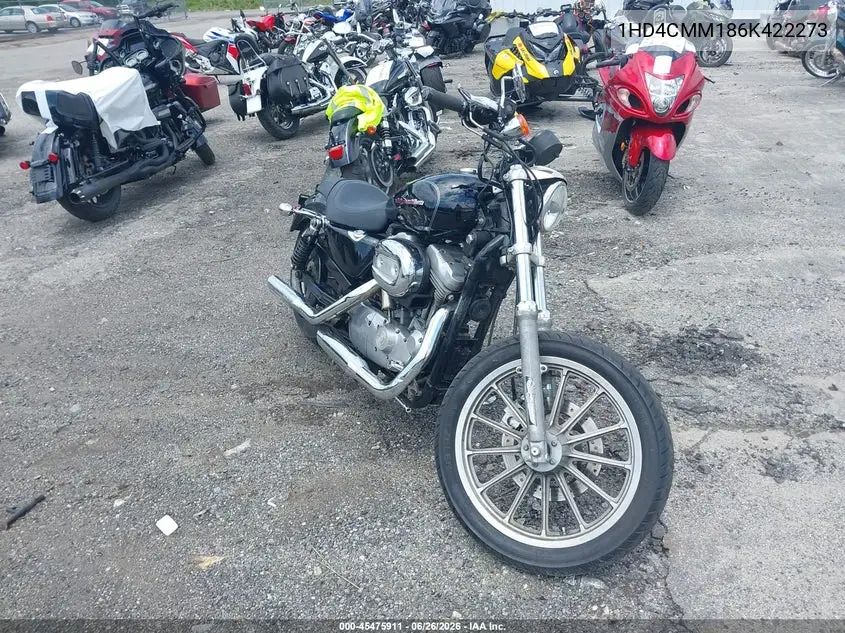 2006 Harley-Davidson Xl883 L VIN: 1HD4CMM186K422273 Lot: 45475911