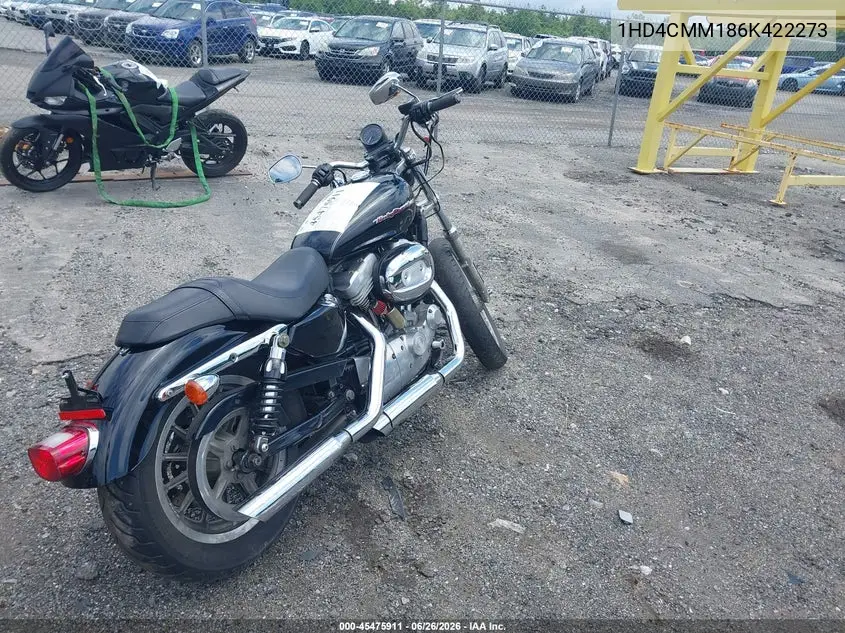 2006 Harley-Davidson Xl883 L VIN: 1HD4CMM186K422273 Lot: 45475911