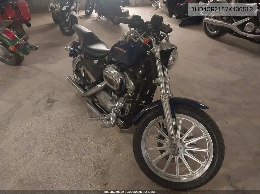 2007 Harley-Davidson Xl883 L VIN: 1HD4CR2157K430512 Lot: 45039352