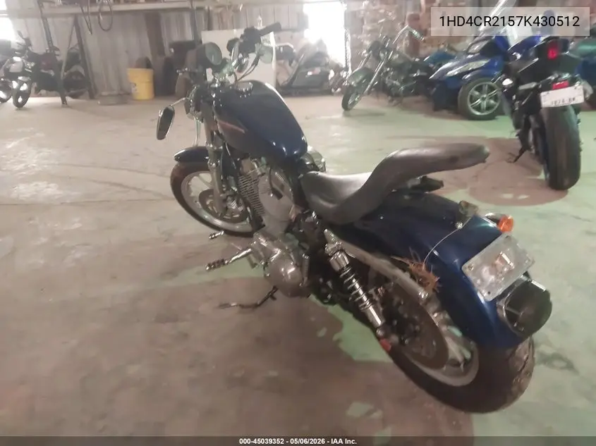 2007 Harley-Davidson Xl883 L VIN: 1HD4CR2157K430512 Lot: 45039352