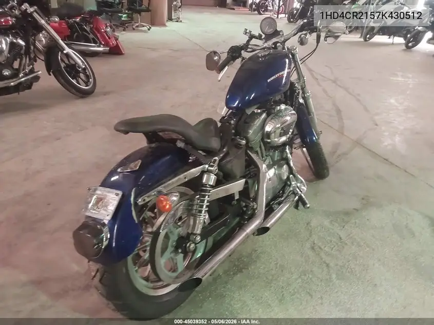 2007 Harley-Davidson Xl883 L VIN: 1HD4CR2157K430512 Lot: 45039352