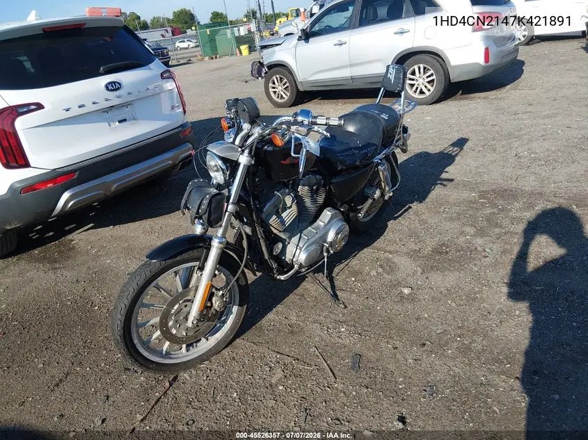 2007 Harley-Davidson Xl883 VIN: 1HD4CN2147K421891 Lot: 45526357