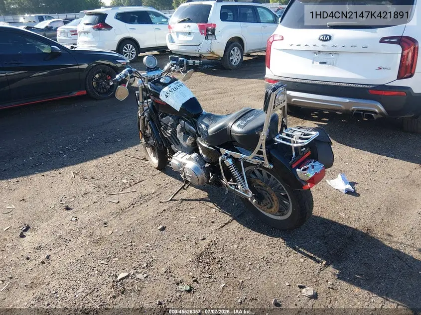 2007 Harley-Davidson Xl883 VIN: 1HD4CN2147K421891 Lot: 45526357