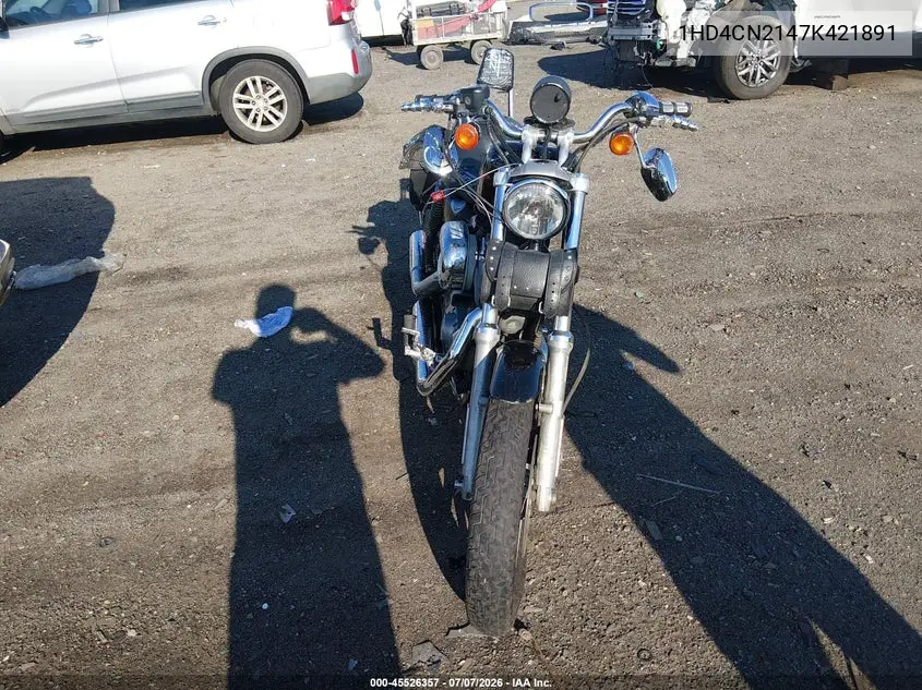 2007 Harley-Davidson Xl883 VIN: 1HD4CN2147K421891 Lot: 45526357