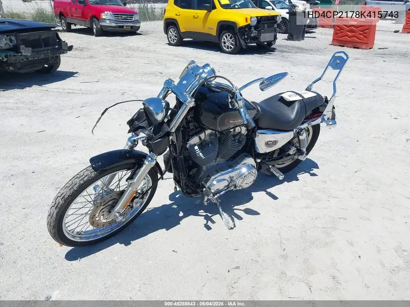 2008 Harley-Davidson Xl883 C VIN: 1HD4CP2178K415743 Lot: 45288843