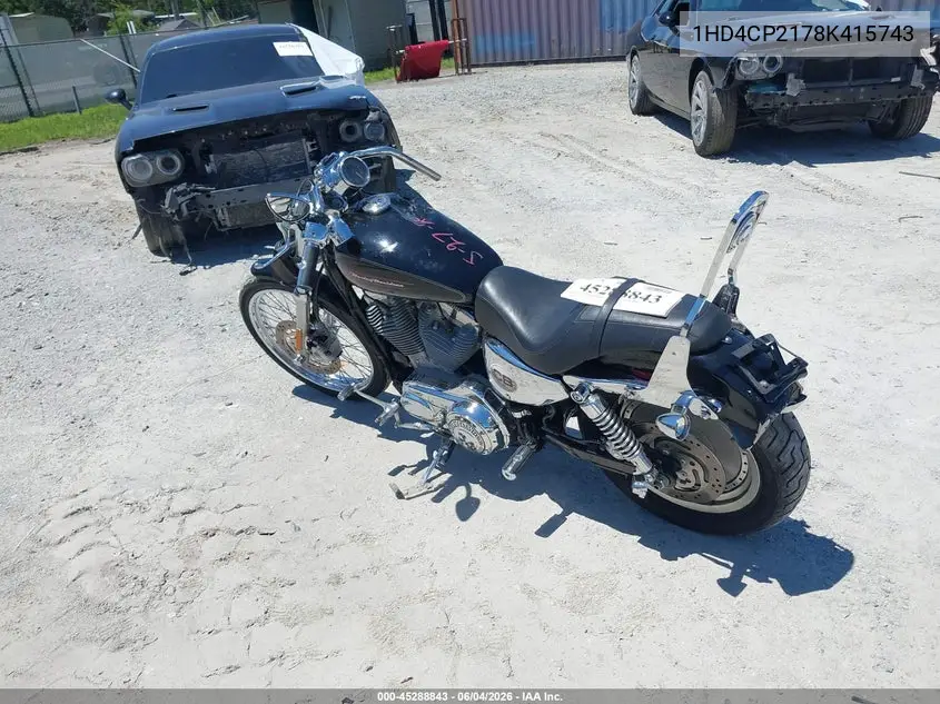 2008 Harley-Davidson Xl883 C VIN: 1HD4CP2178K415743 Lot: 45288843
