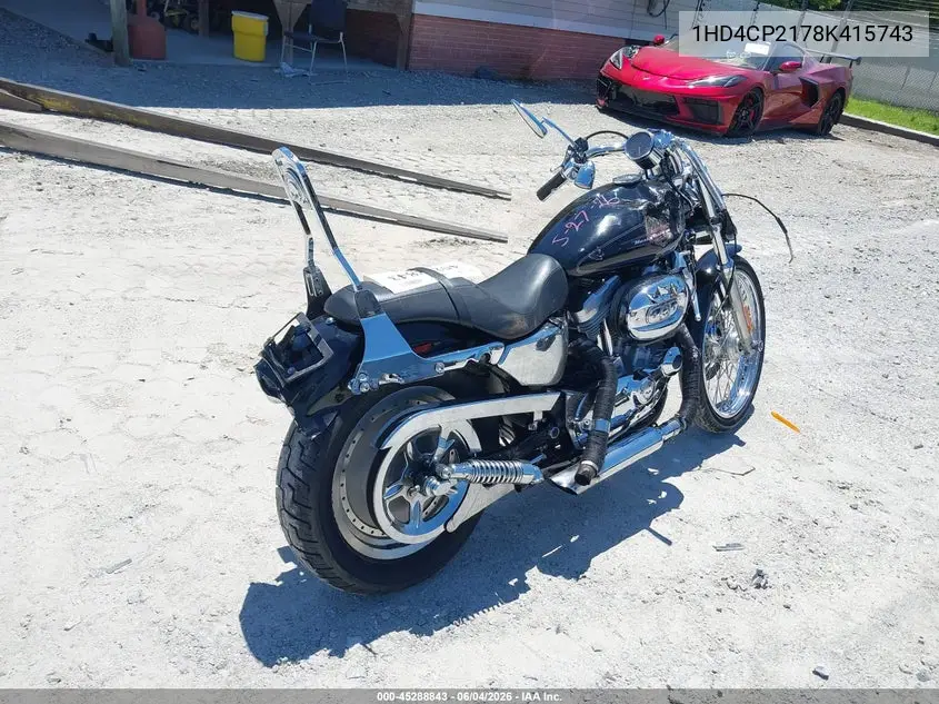 2008 Harley-Davidson Xl883 C VIN: 1HD4CP2178K415743 Lot: 45288843