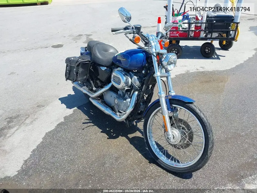 2009 Harley-Davidson Xl883 C VIN: 1HD4CP2149K418794 Lot: 45235394