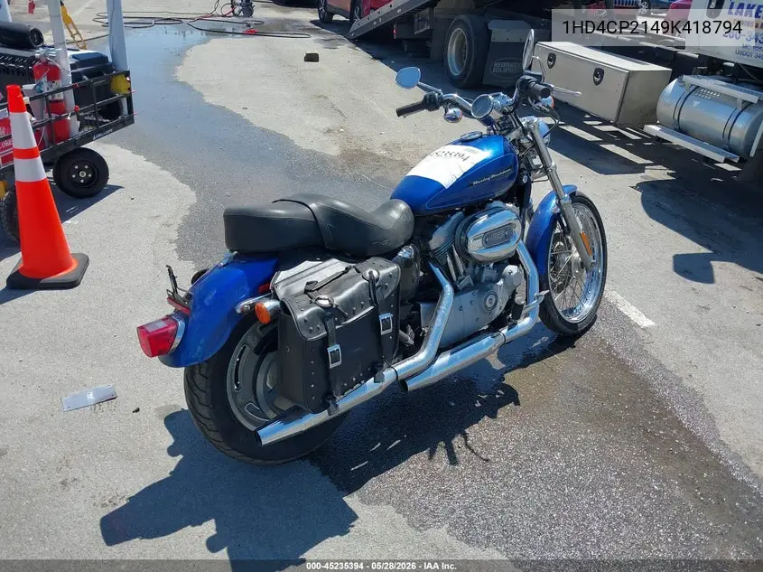 2009 Harley-Davidson Xl883 C VIN: 1HD4CP2149K418794 Lot: 45235394