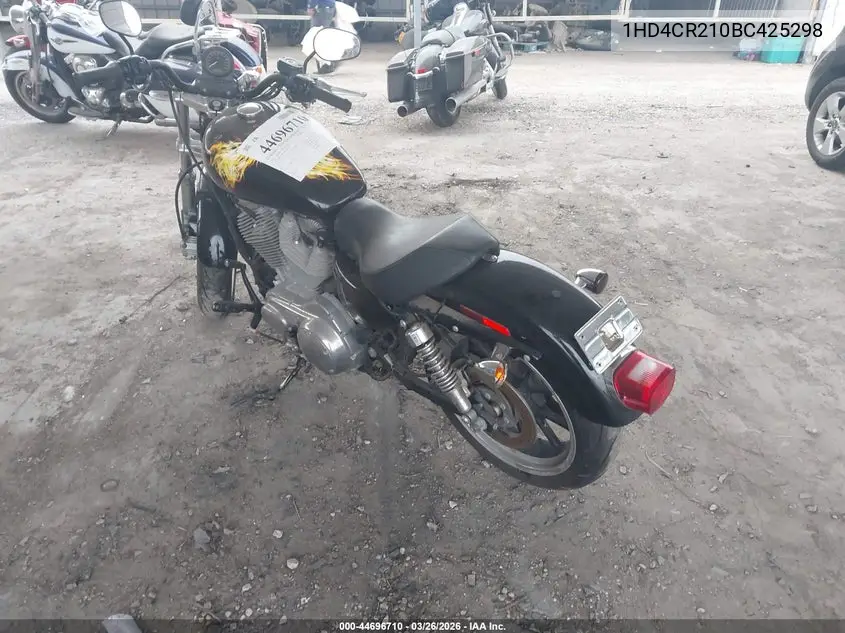 2011 Harley-Davidson Xl883 L VIN: 1HD4CR210BC425298 Lot: 44696710