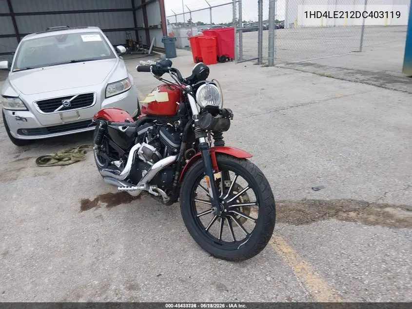 2013 Harley-Davidson Xl883 Iron 883 VIN: 1HD4LE212DC403119 Lot: 45433726