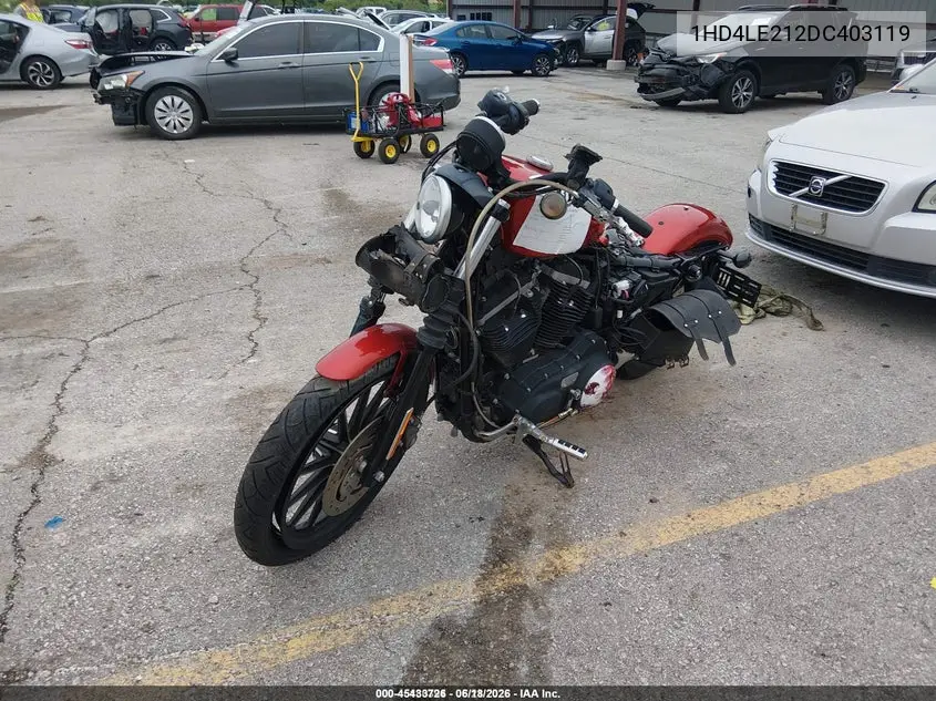 2013 Harley-Davidson Xl883 Iron 883 VIN: 1HD4LE212DC403119 Lot: 45433726
