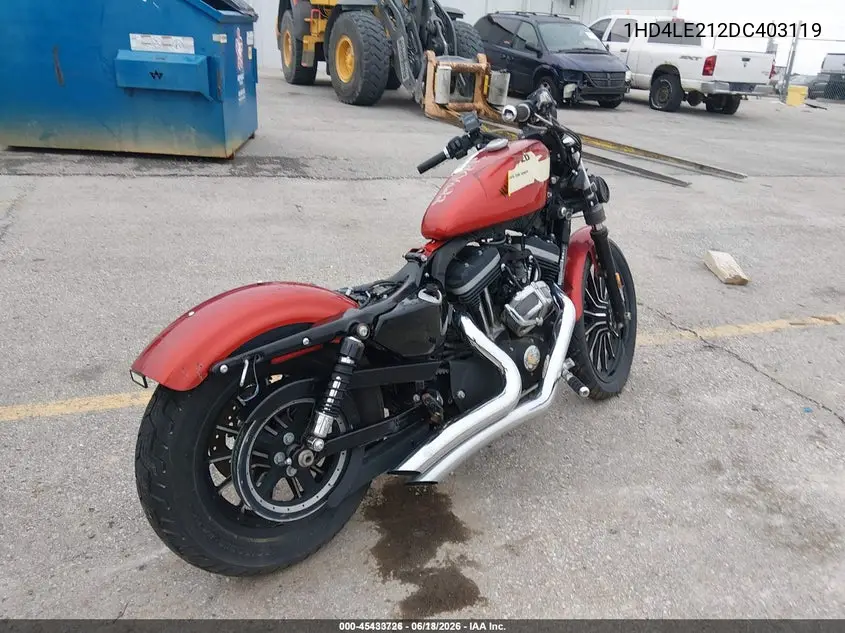 2013 Harley-Davidson Xl883 Iron 883 VIN: 1HD4LE212DC403119 Lot: 45433726
